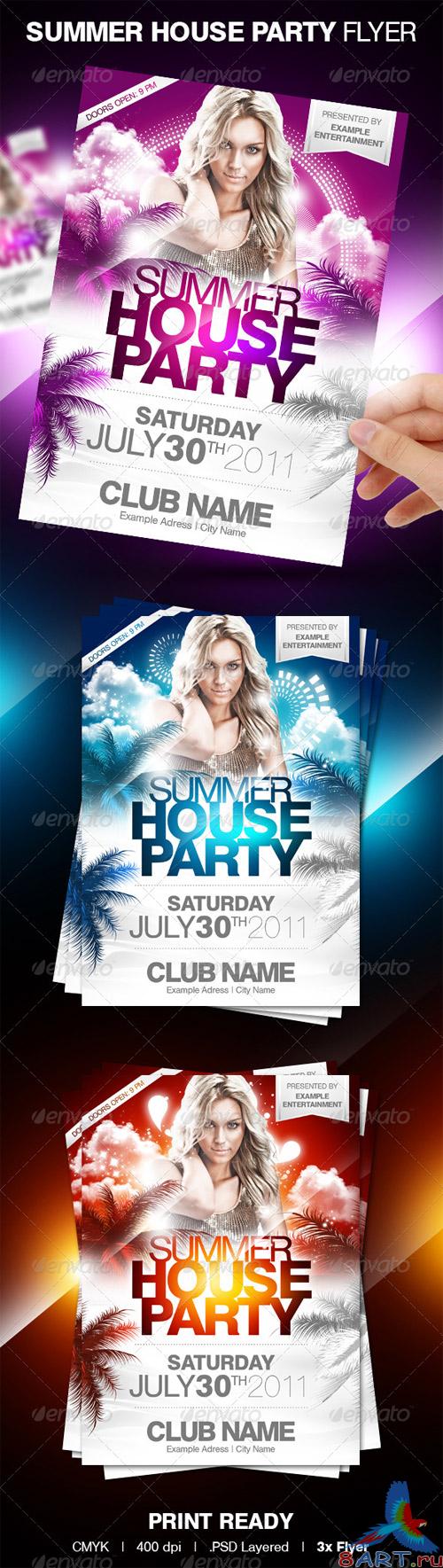Summer House Party Flyer - GraphicRiver Summer House Party Flyer - GraphicRiver