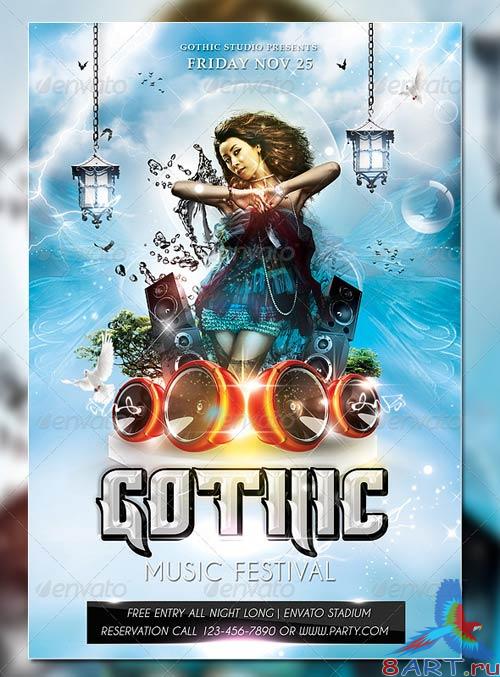 GraphicRiver Gothic Music Flyer