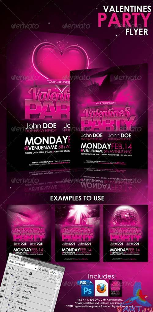 GraphicRiver Valentines Party Flyer 150097