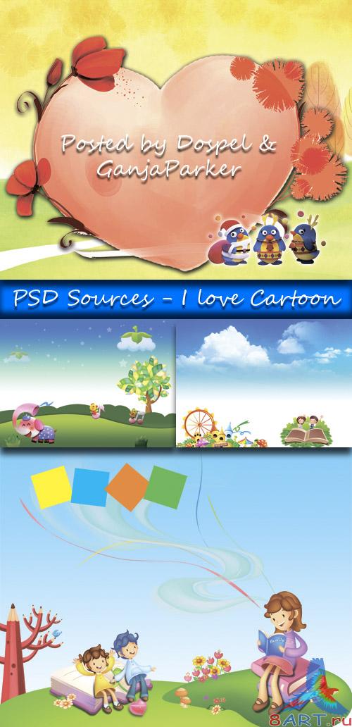 PSD Sources - I love Cartoon