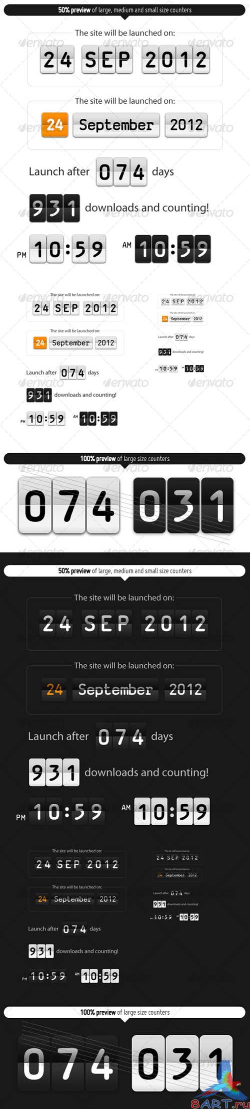 Flip Displays Set &#91;GraphicRiver&#93;
