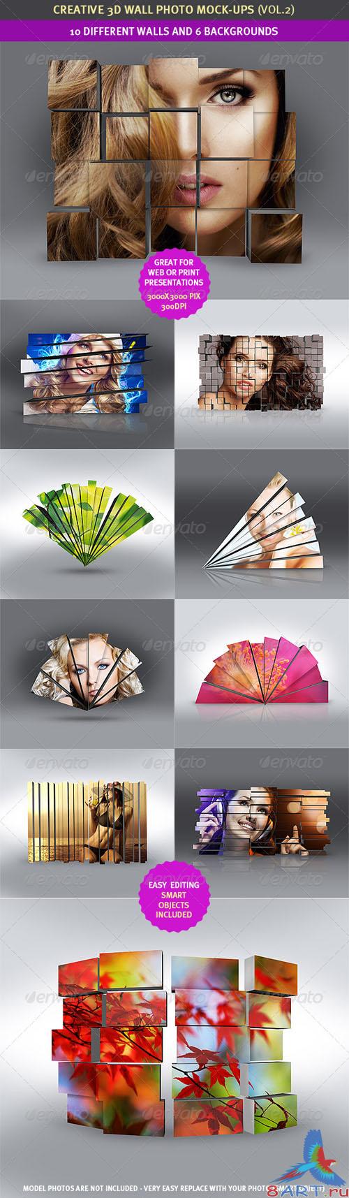 3D Wall Photo Mock-Ups 2
