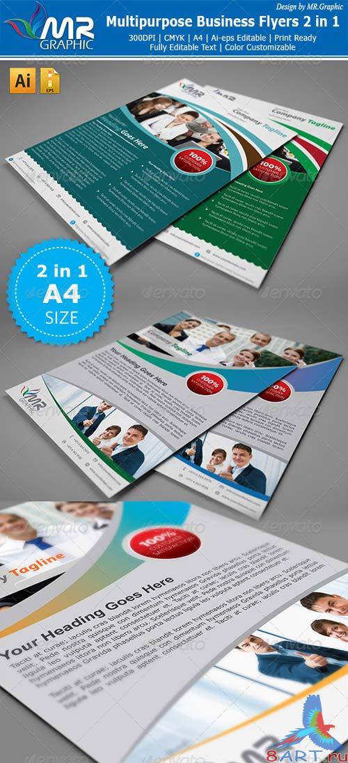 GraphicRiver Multipurpose Business Flyer 2 in 1