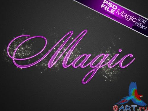 Magic Text Effect PSD Template