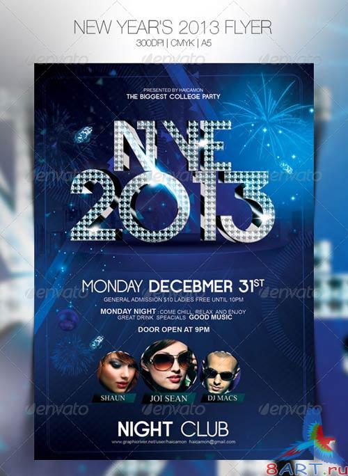 GraphicRiver New Year's 2013 Flyer