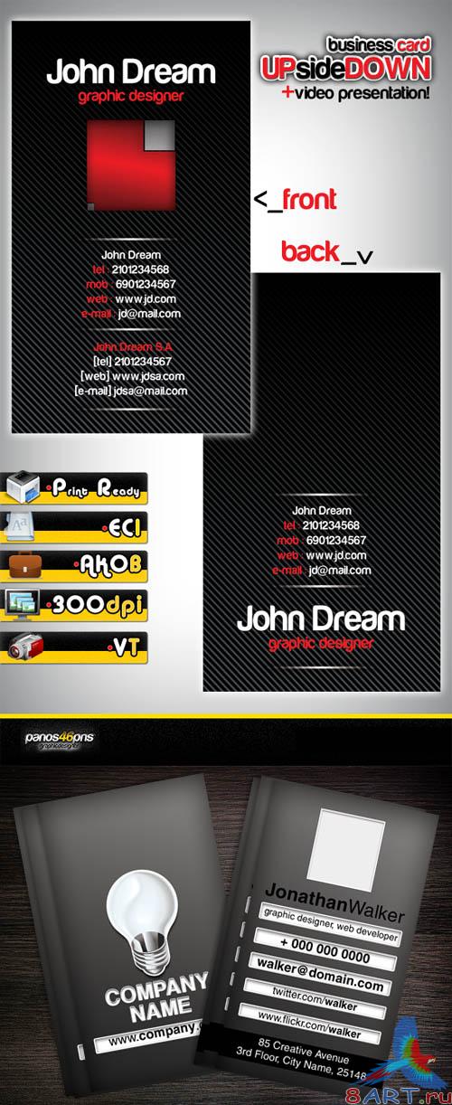 Business cards upsidedown for graphic designers Business cards upsidedown for graphic designers