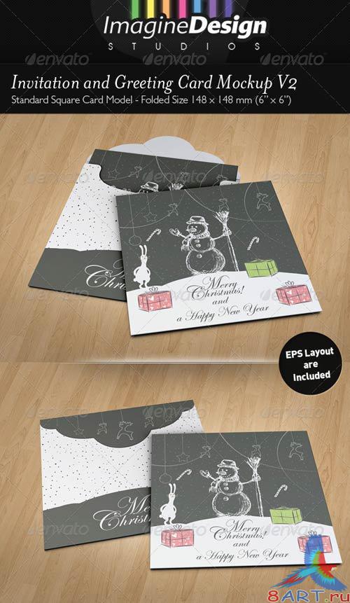 GraphicRiver Invitation and Greeting Card Mockup V2