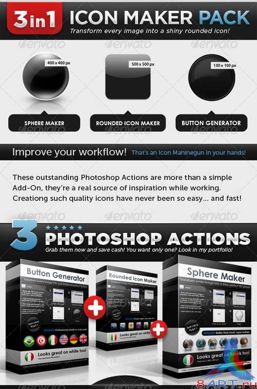 GraphicRiver Icon Maker Pack: Buttons, Spheres, Rounded Icons