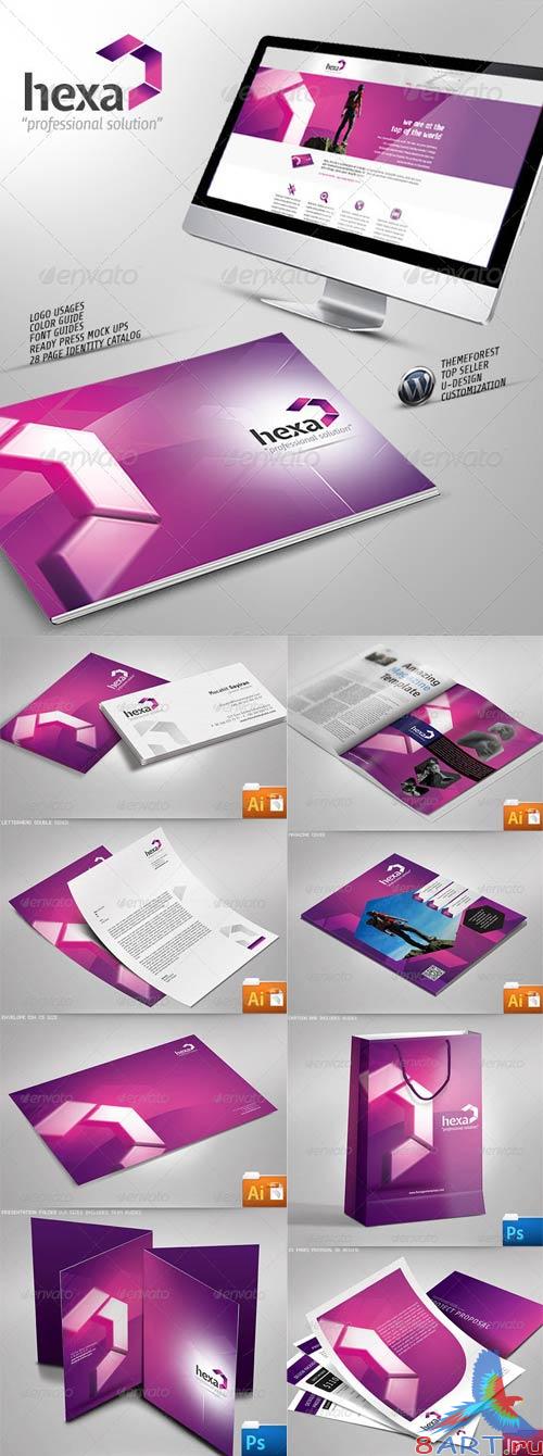 GraphicRiver Hexa Creative Corporate Identity Catalog v8