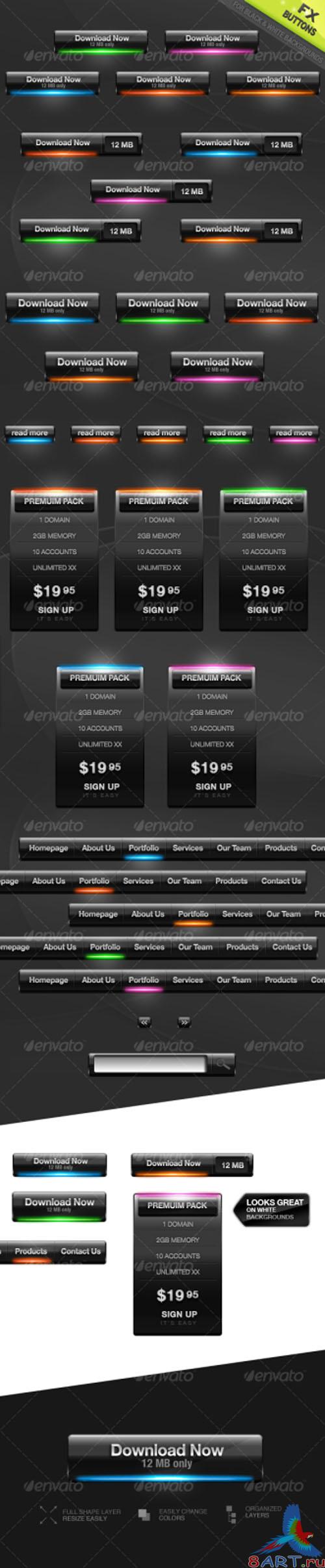 Futuristic Web Buttons and Price Boxes 2 - GraphicRiver Futuristic Web Buttons and Price Boxes 2 - GraphicRiver
