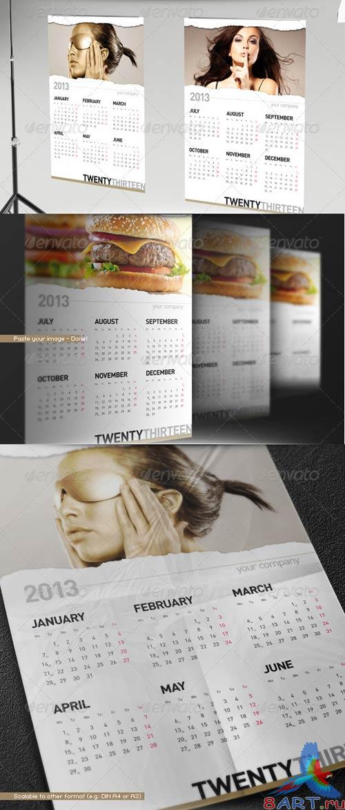 GraphicRiver 2013 Calendar // Wall Poster Template // Paper Rip