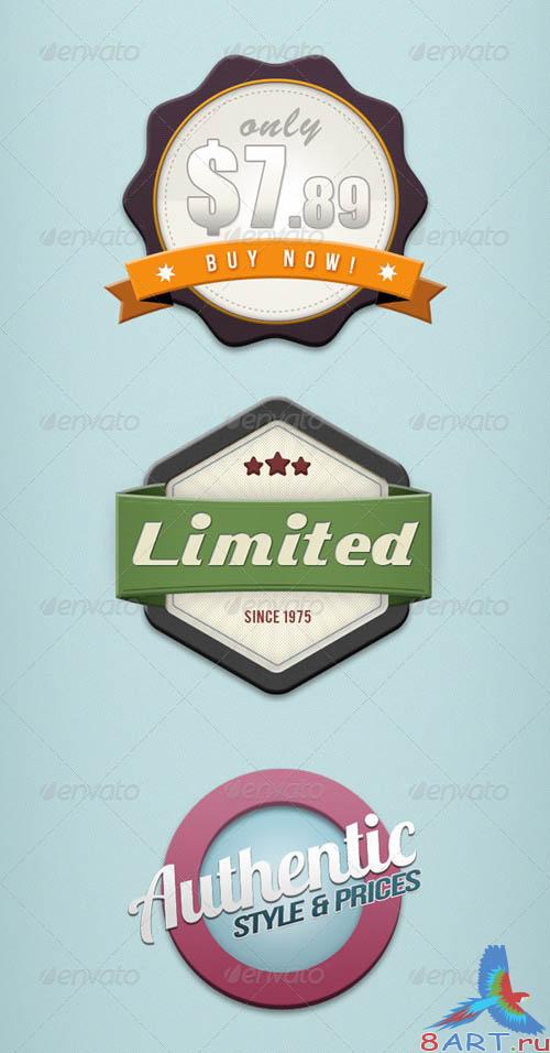 GraphicRiver 8 Retro Vintage Badges GraphicRiver 8 Retro Vintage Badges