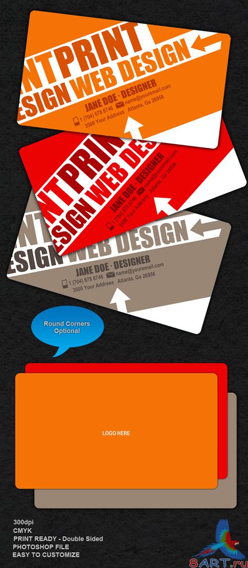 Edgy-Colorful Business Card - GraphicRiver