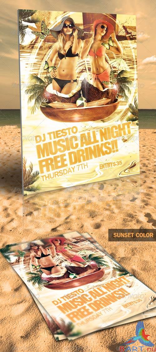 GraphicRiver All Night Beach Party