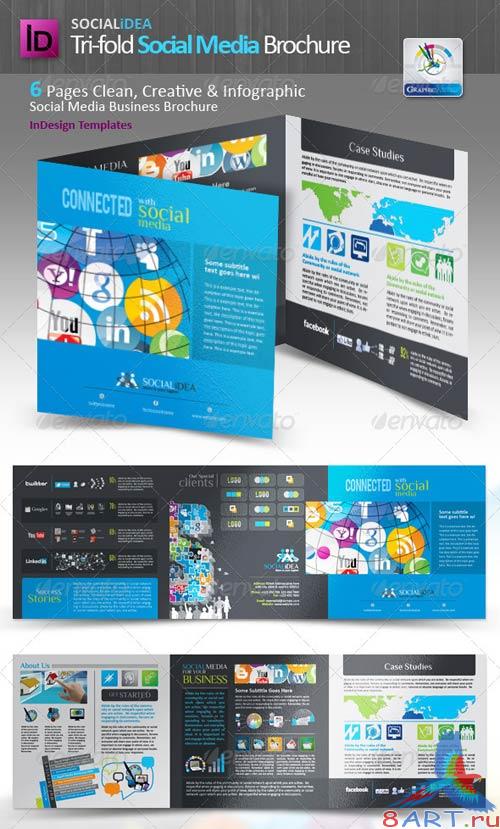 GraphicRiver Socialidea Tri-fold Social Media Brochure