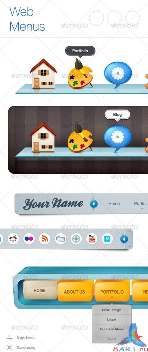 GraphicRiver New Web Menu