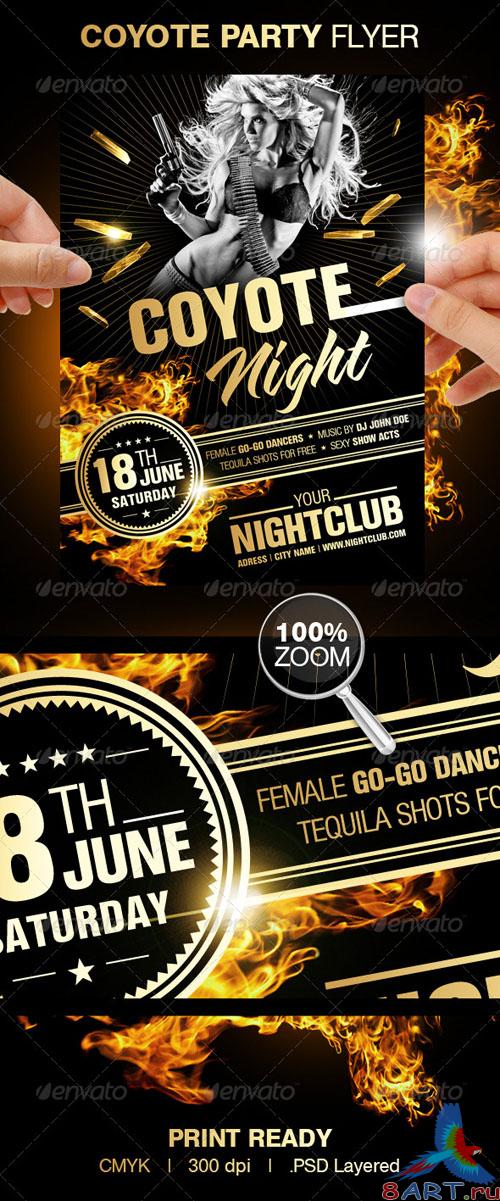 Coyote Night Party Flyer - GraphicRiver Coyote Night Party Flyer - GraphicRiver