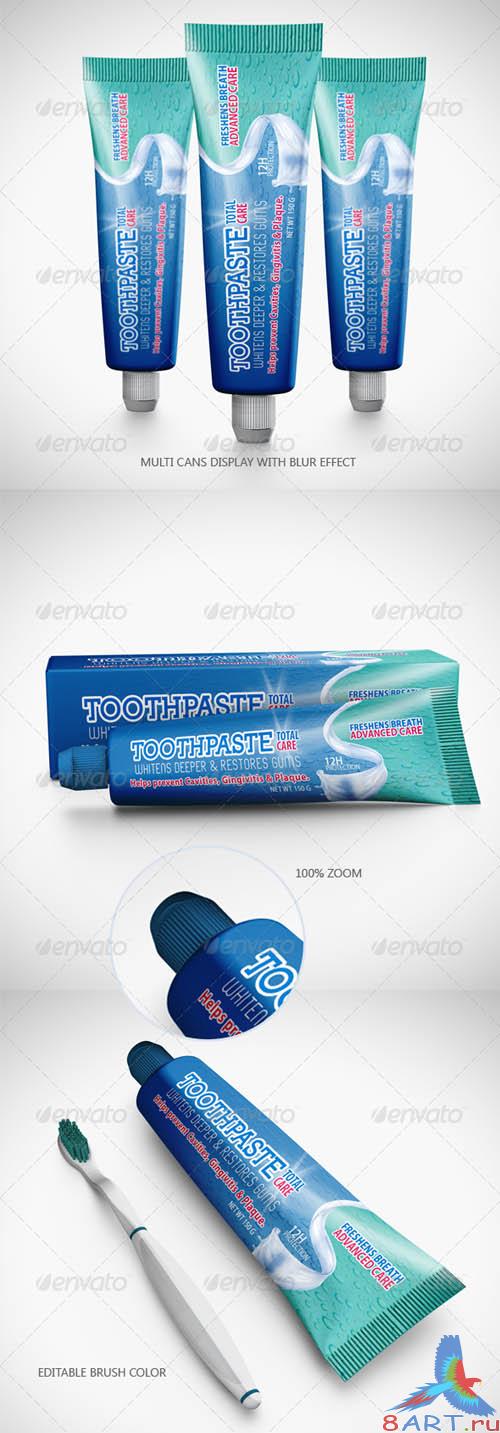 GraphicRiver Toothpaste Packaging Mock-up GraphicRiver Toothpaste Packaging Mock-up