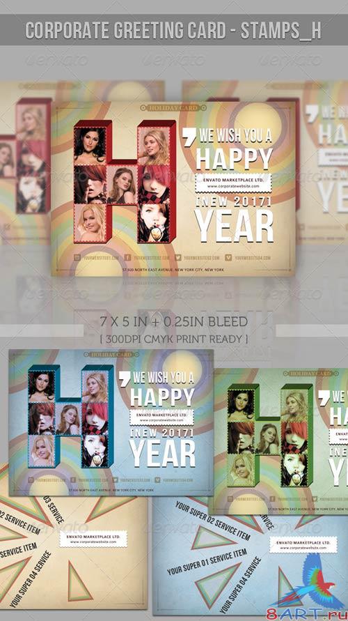 GraphicRiver Greeting Card - Stamp-H