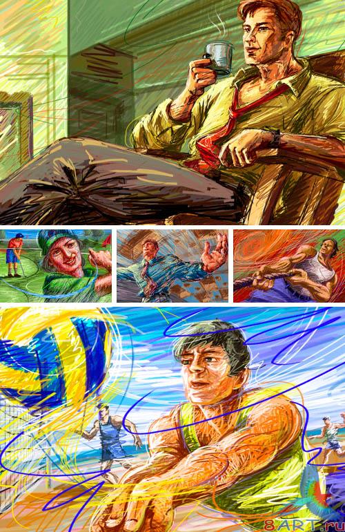 PSD Illustrations - Drawings briefly 10 PSD Illustrations - Drawings briefly 10