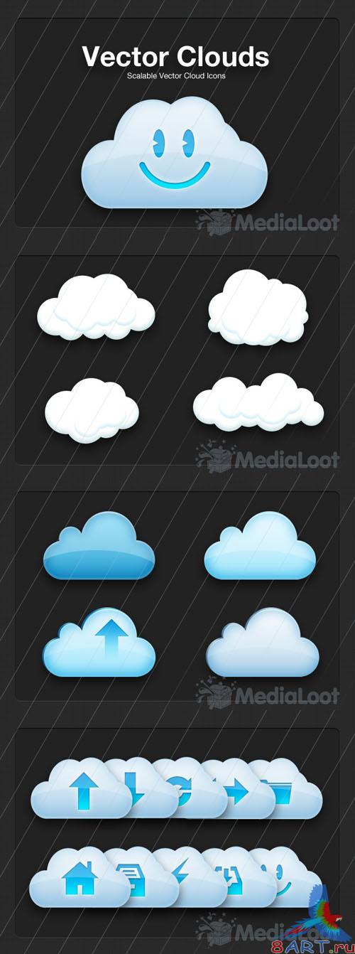 MediaLoot - Vector Cloud Icons MediaLoot - Vector Cloud Icons