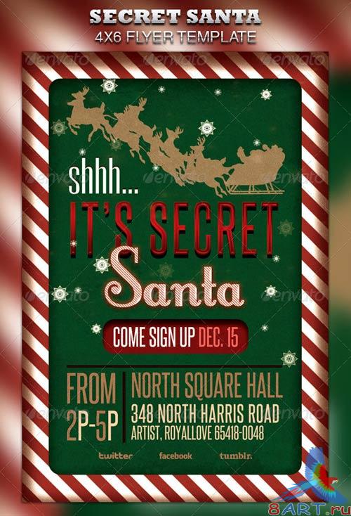 GraphicRiver Secret Santa Flyer & Raffle Ticket