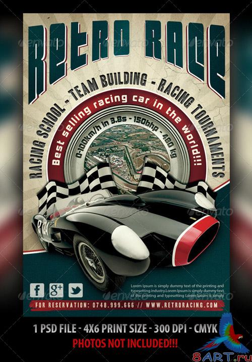 GraphicRiver Auto Retro Flyer