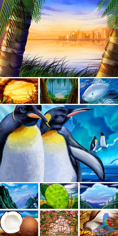 PSD Illustrations - nature 3 PSD Illustrations - nature 3