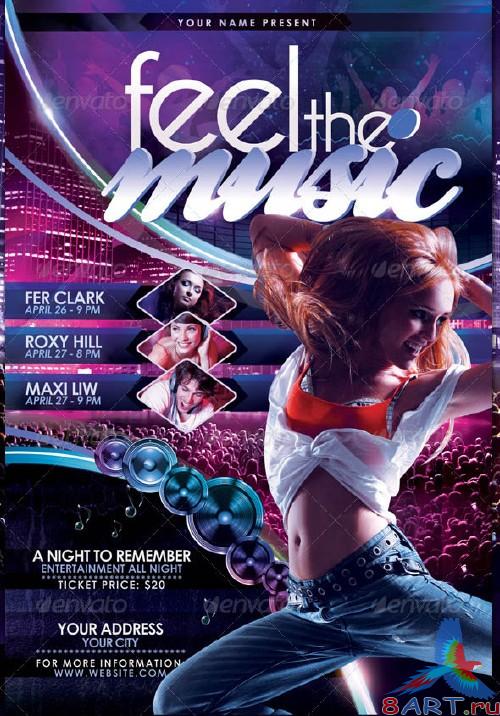 GraphicRiver Feel The Music Flyer Template GraphicRiver Feel The Music Flyer Template
