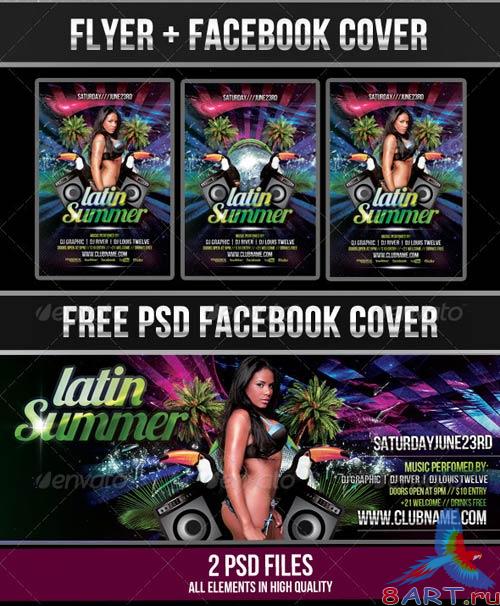 GraphicRiver Latin Summer #2 Party Flyer + Facebook Cover GraphicRiver Latin Summer #2 Party Flyer + Facebook Cover