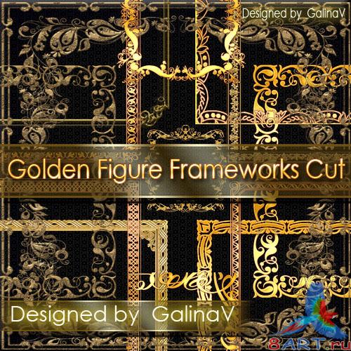    PNG | Golden Figure Frameworks Cut