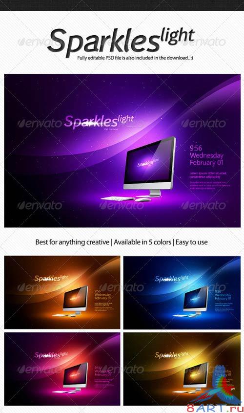 GraphicRiver Sparkles Light Product Background