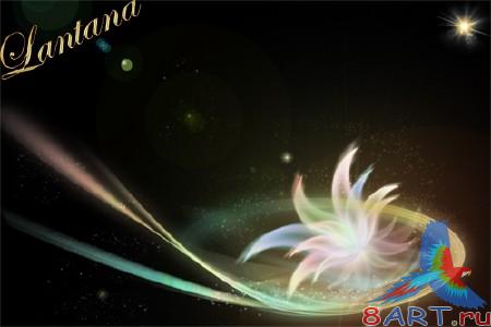 PSD   - Sparkling Flower