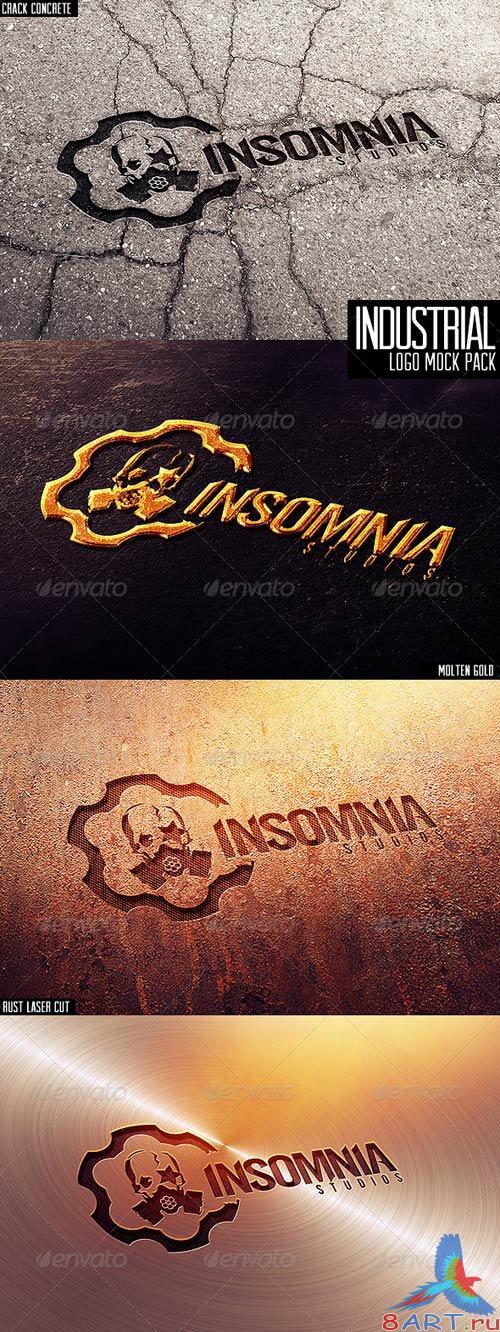 GraphicRiver Industrial Photorealistic Logo Mock-Up