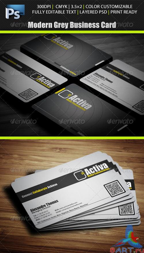GraphicRiver Modern Grey Business Card