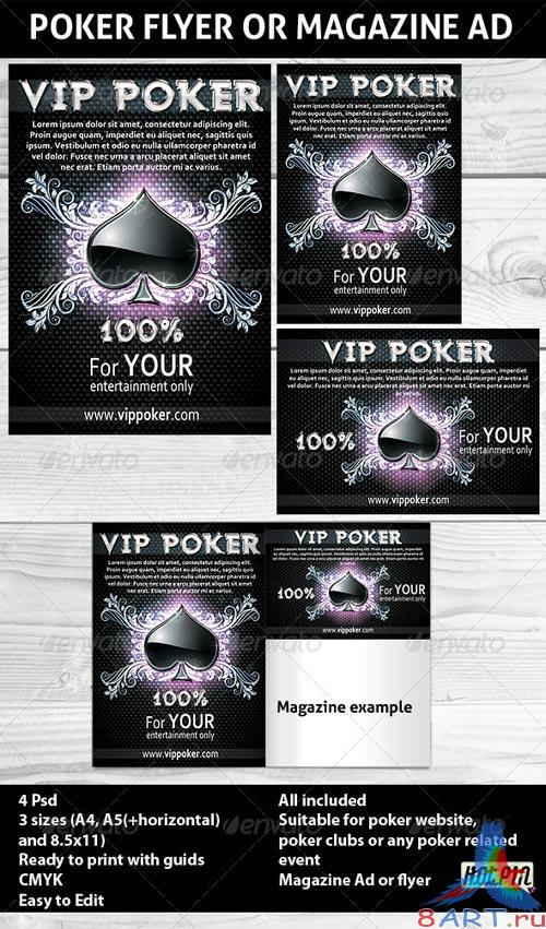 GraphicRiver Poker Magazine Ads or flyers Template