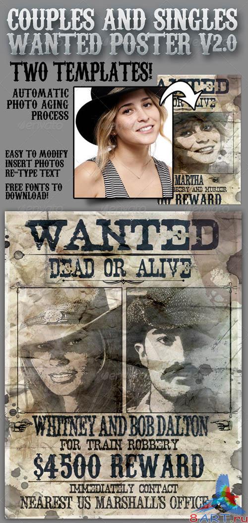 GraphicRiver Wanted Poster 8.5x11 for Singles and Couples V2.0 GraphicRiver Wanted Poster 8.5x11 for Singles and Couples V2.0