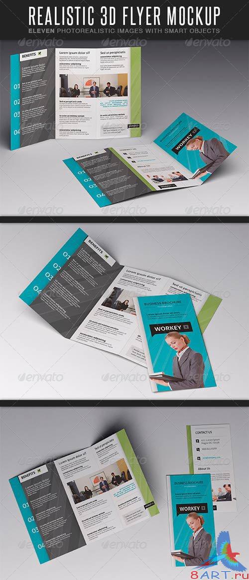 GraphicRiver Realistic Flyer MockUp