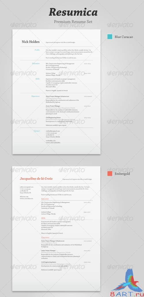 GraphicRiver Resumica Resume Set