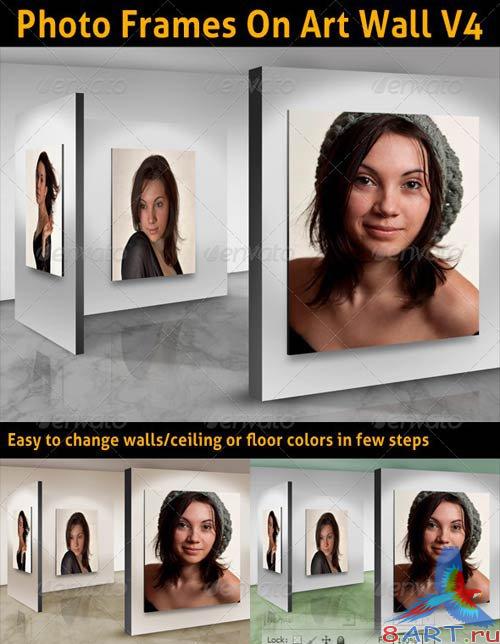 GraphicRiver Photo Frames On Art Wall V4