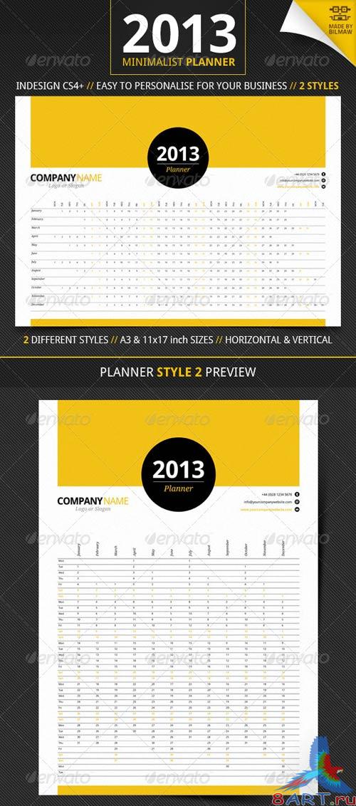 GraphicRiver Minimalist Year Planner