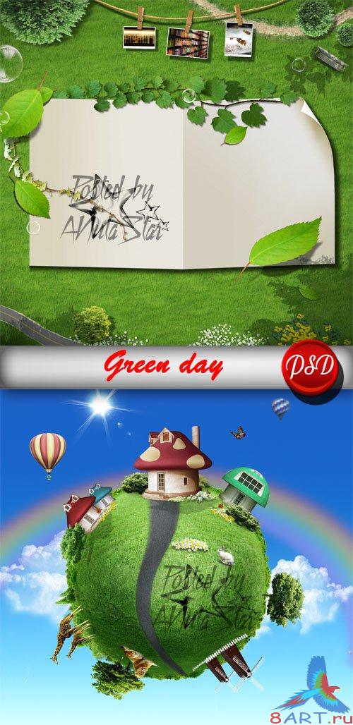 PSD - Green summer day 2 |    2