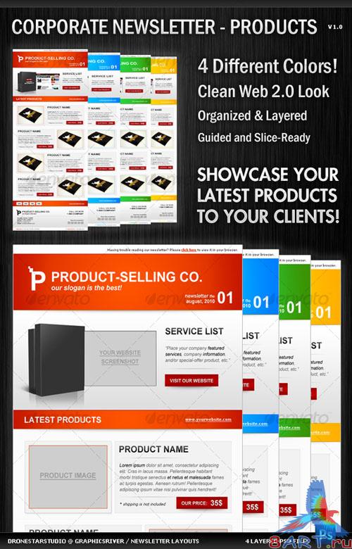 Corporate Newsletter Layout  Product Showcase - GraphicRiver