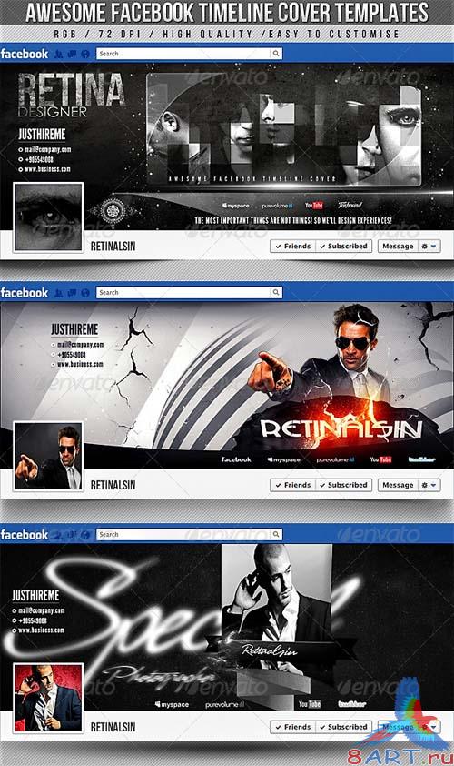 GraphicRiver Facebook Timeline Covers - 3in1