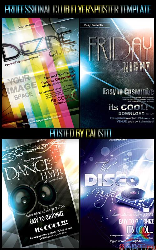 Club-FlyerPoster Template Bundle Club-FlyerPoster Template Bundle