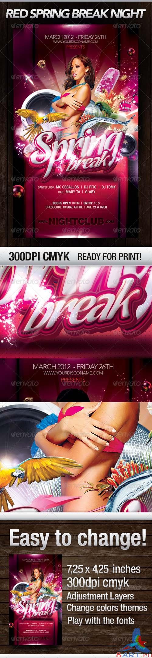 GraphicRiver Red Spring Break Nights - REUPLOAD