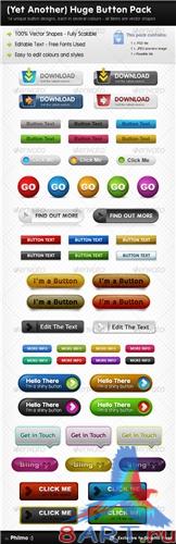 PSD кнопки - Huge Button Pack PSD кнопки - Huge Button Pack