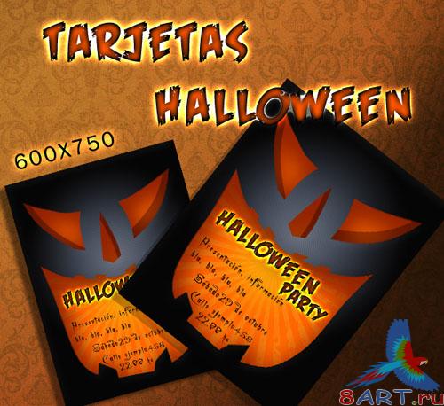 Tarjeta Halloween PSD Template