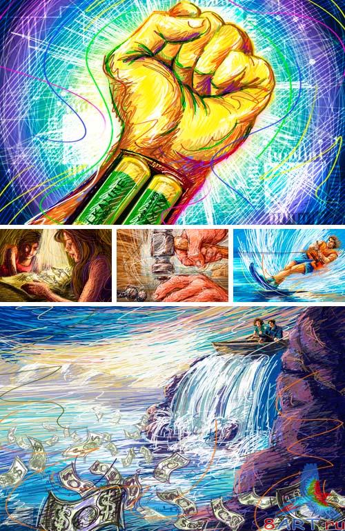 PSD Illustrations - Drawings briefly 4 PSD Illustrations - Drawings briefly 4