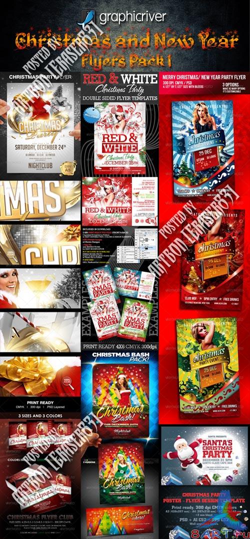 GraphicRiver Christmas and New Year Flyers Collection 1